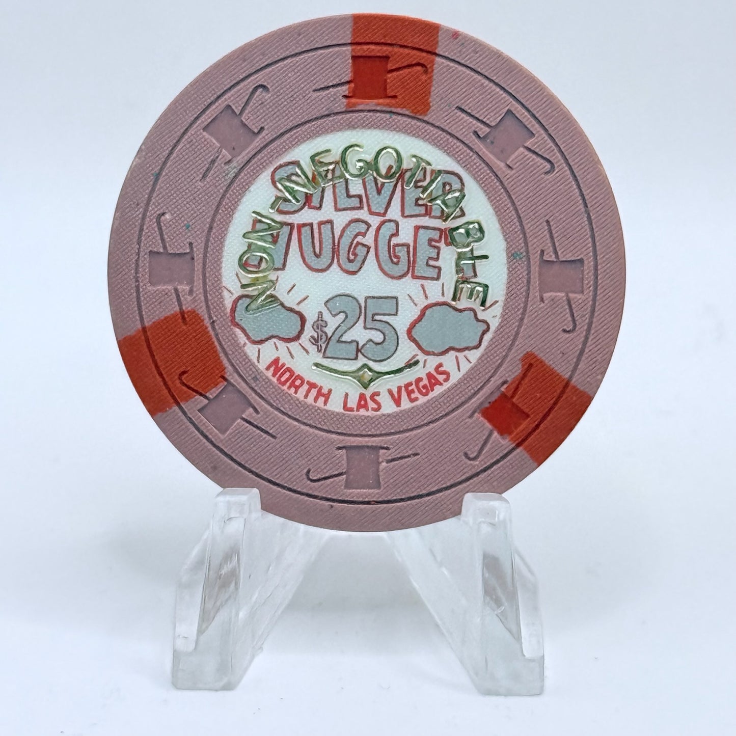 Silver Nugget N. Las Vegas Nevada 1965 $25 Casino Chip N7212.C