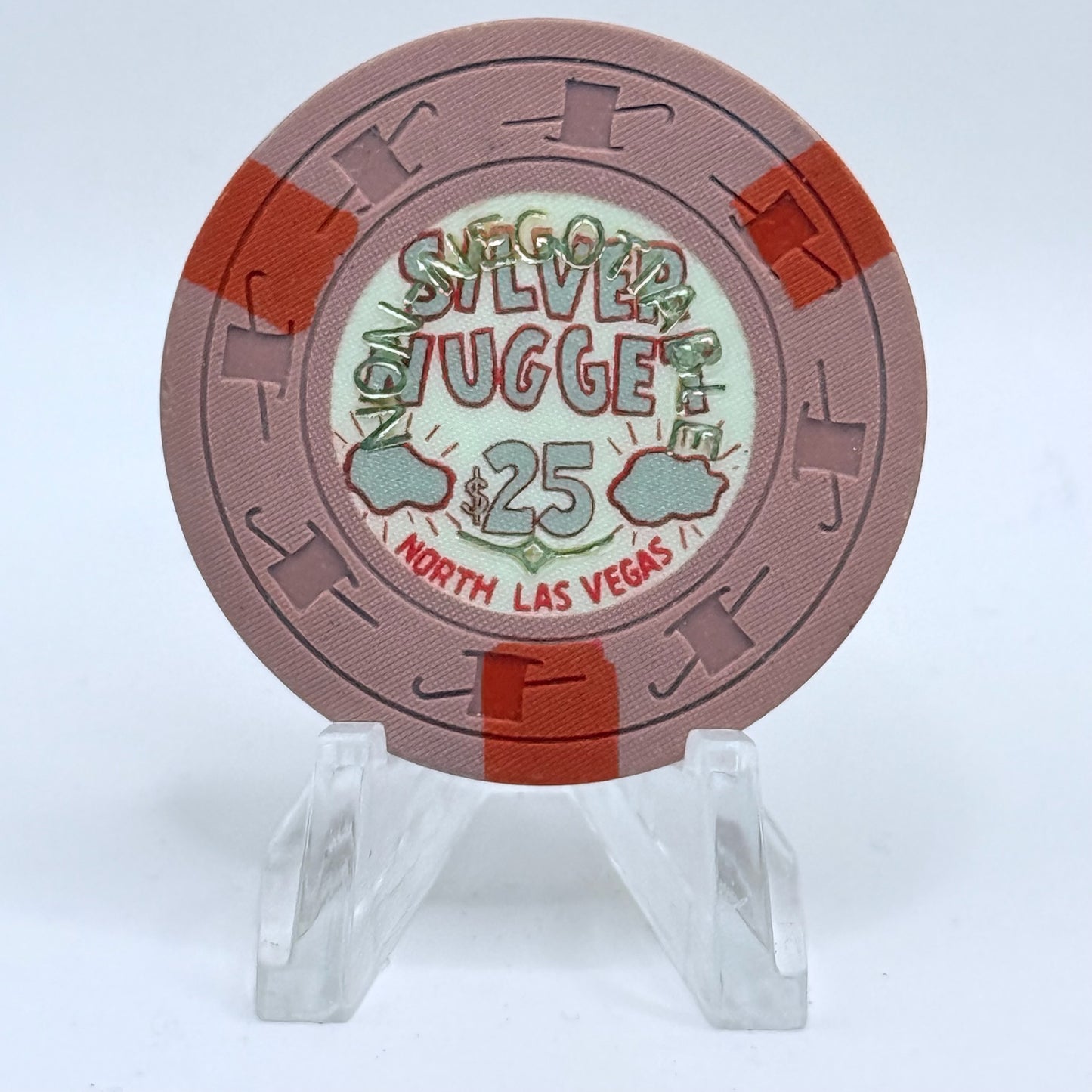 Silver Nugget N. Las Vegas Nevada 1965 $25 Casino Chip N7212.C