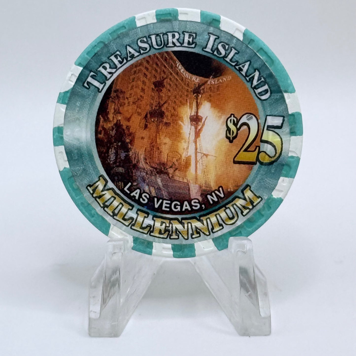 Treasure Island (TI) Las Vegas Nevada 1999 'Millennium' LE $25 Casino Chip V5805