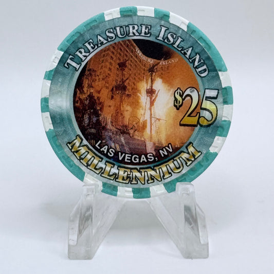 Treasure Island (TI) Las Vegas Nevada 1999 'Millennium' LE $25 Casino Chip V5805