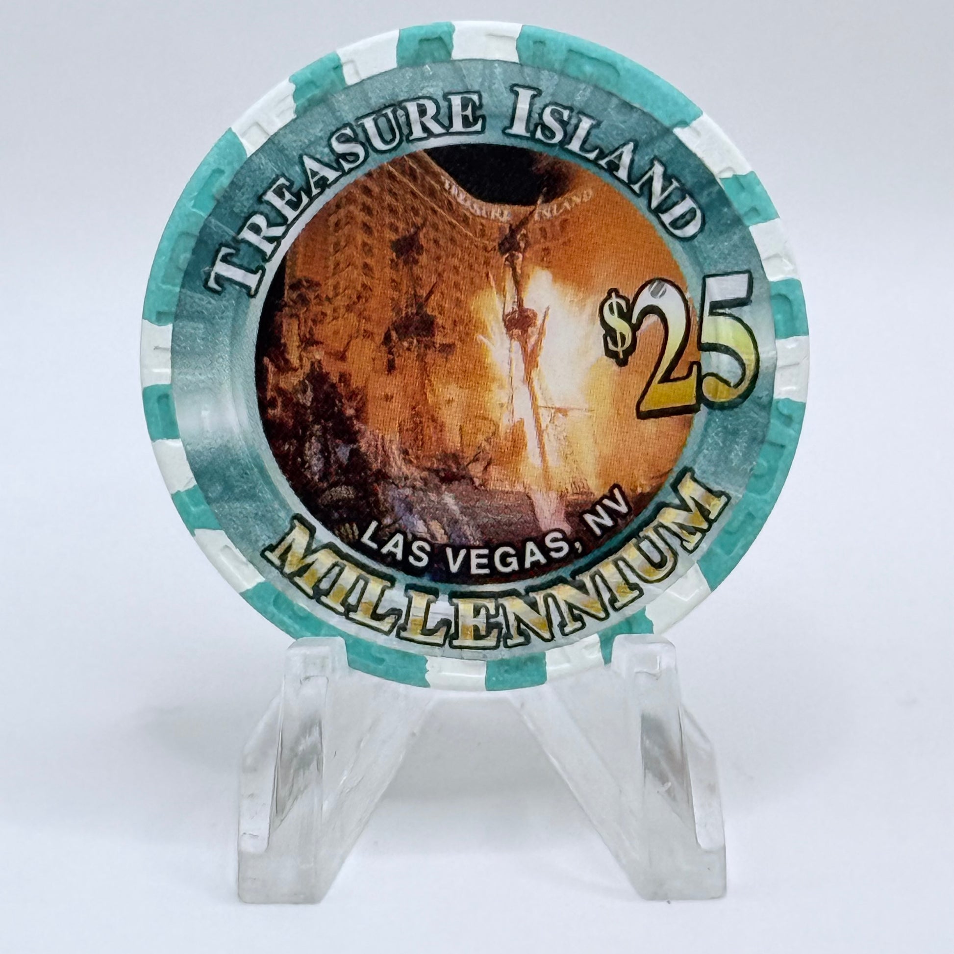 Treasure Island (TI) Las Vegas Nevada 1999 'Millennium' LE $25 Casino Chip V5805