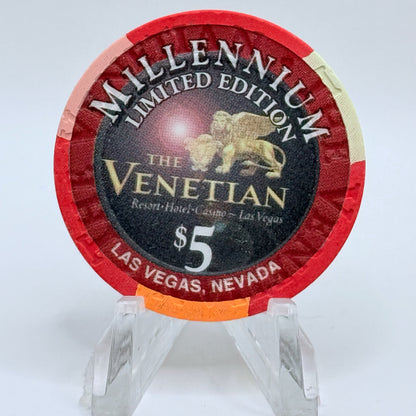 The Venetian Las Vegas Nevada 1999 'Millennium' LE $5 Casino Chip V5982