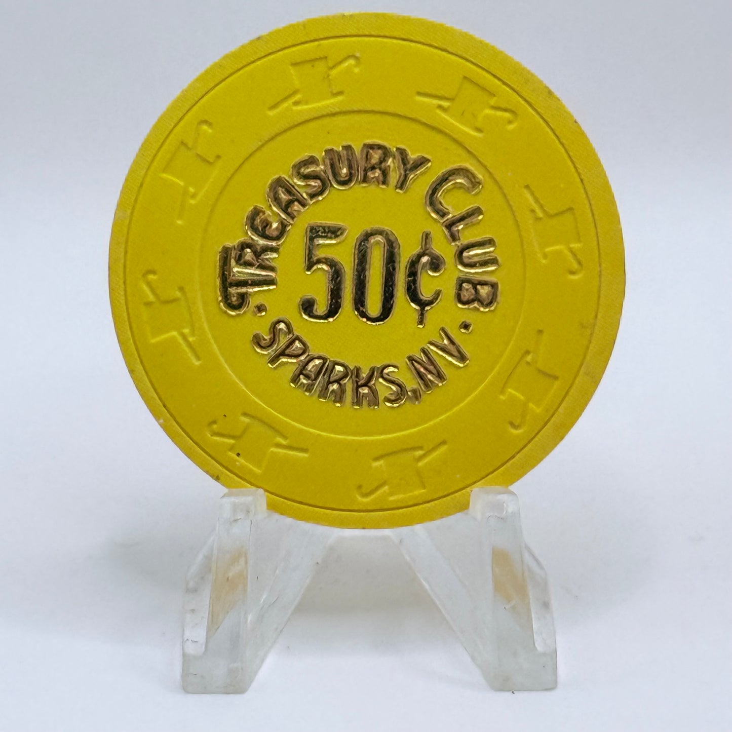 Treasury Club Sparks Nevada 1990 $0.50 Casino Chip N9224
