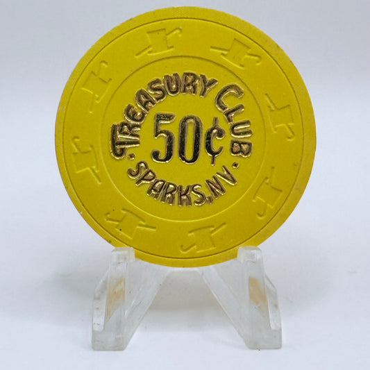 Treasury Club Sparks Nevada 1990 $0.50 Casino Chip N9224