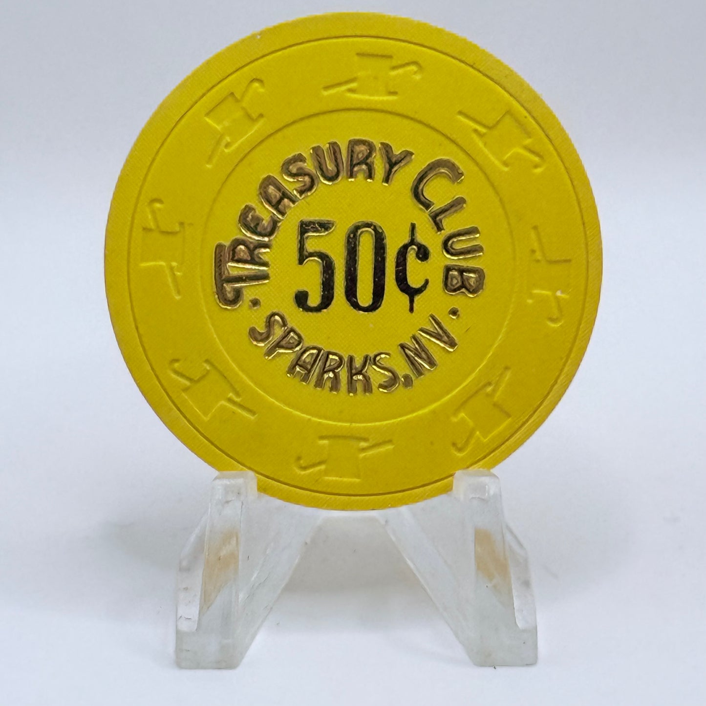 Treasury Club Sparks Nevada 1990 $0.50 Casino Chip N9224