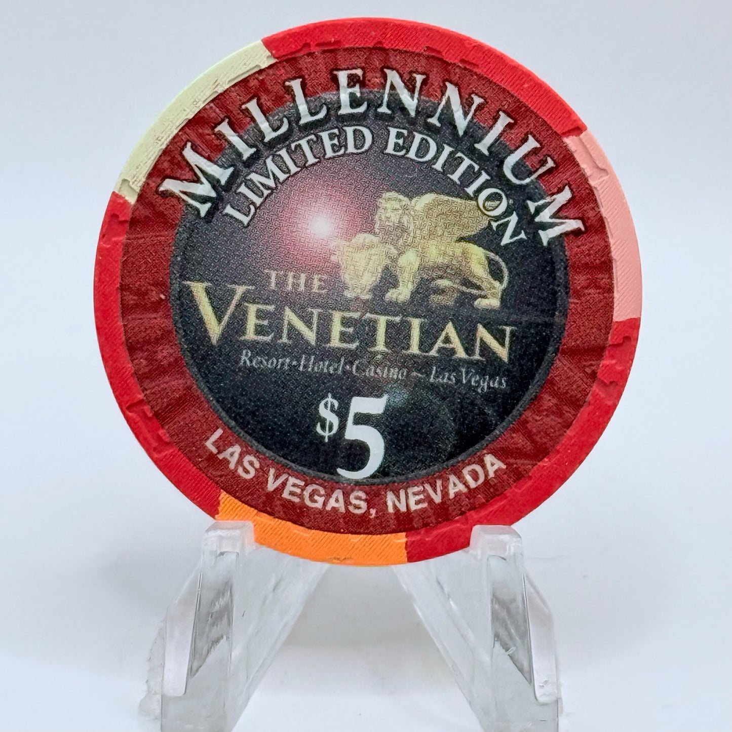 The Venetian Las Vegas Nevada 1999 'Millennium' LE $5 Casino Chip V5982