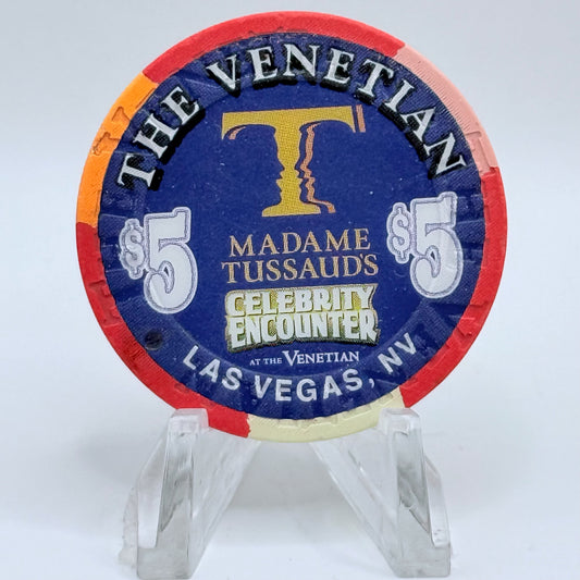 The Venetian Las Vegas Nevada 1999 'Madame Tussaud's' LE $5 Casino Chip V5981