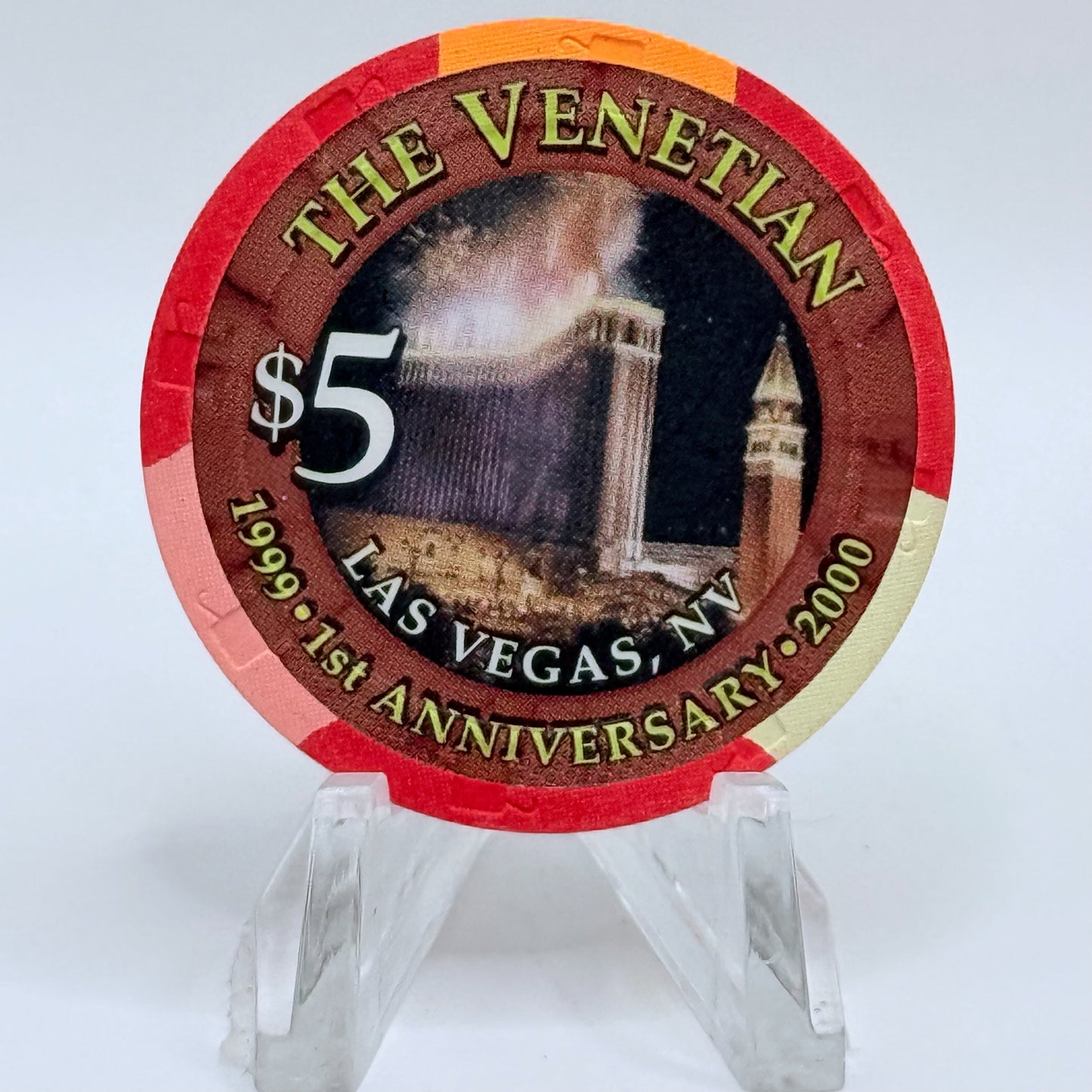 The Venetian Las Vegas Nevada 2000 '1st Anniversary' LE $5 Casino Chip V5978