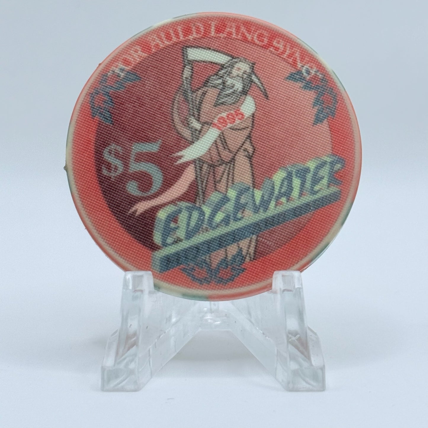 Edgewater Laughlin Nevada 1996 'Happy New Year, For Auld Land Syne' LE $5 Casino Chip N0604