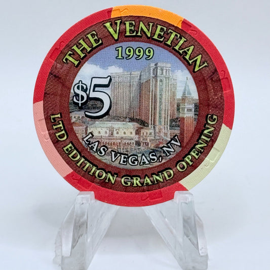 The Venetian Las Vegas Nevada 1999 LE $5 Casino Chip V3584