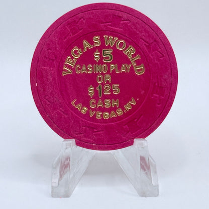 Vegas World Las Vegas Nevada 1990 $5 NCV Casino Chip N2778