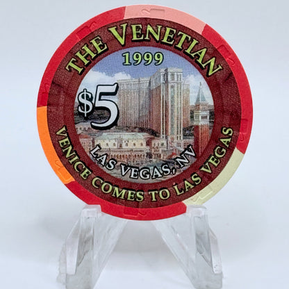 The Venetian Las Vegas Nevada 1999 LE $5 Casino Chip V3584