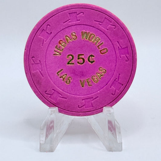 Vegas World Las Vegas Nevada 1980s $0.25 Casino Chip N3102