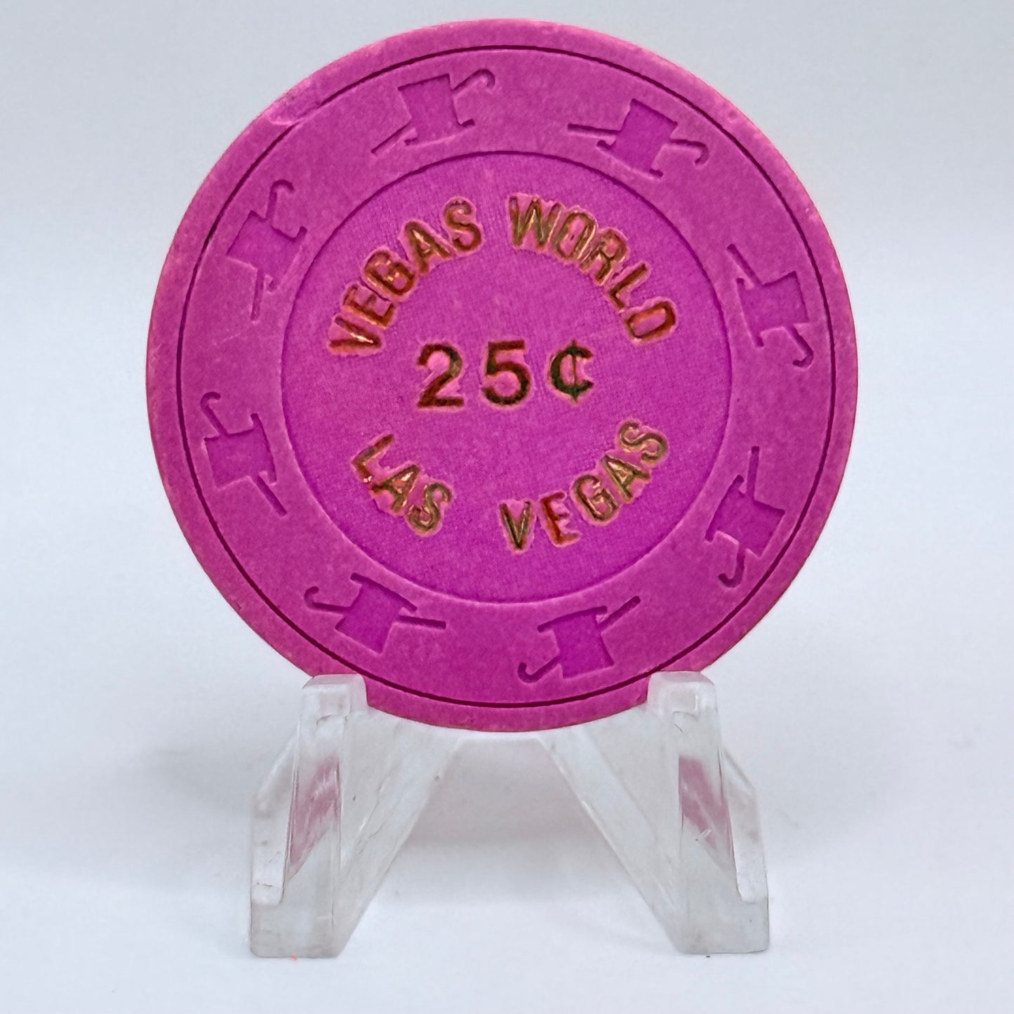 Vegas World Las Vegas Nevada 1980s $0.25 Casino Chip N3102