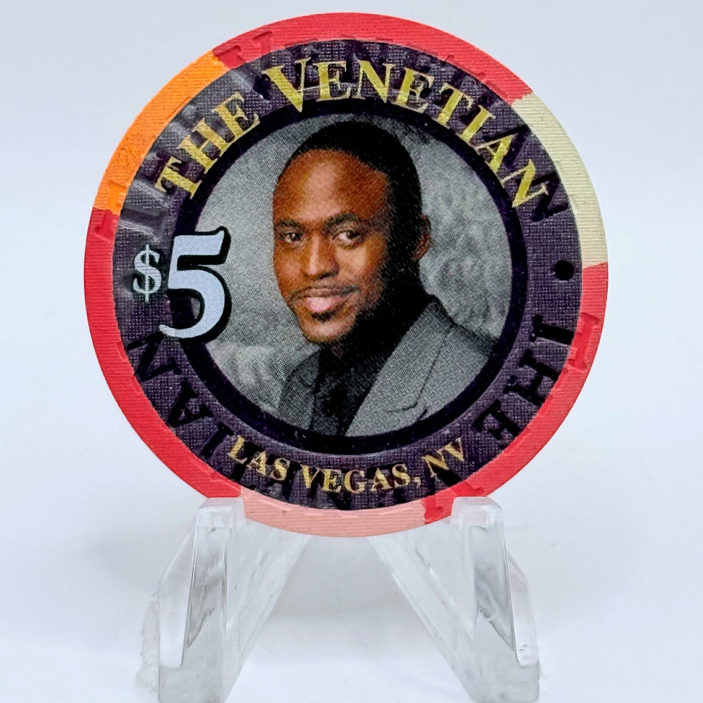 The Venetian Las Vegas Nevada 2008 'Wayne Brady ' LE $5 Casino Chip E8403