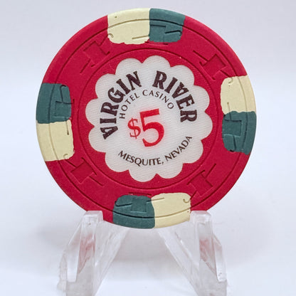 Virgin River Mesquite Nevada 1990 $5 Casino Chip N3395