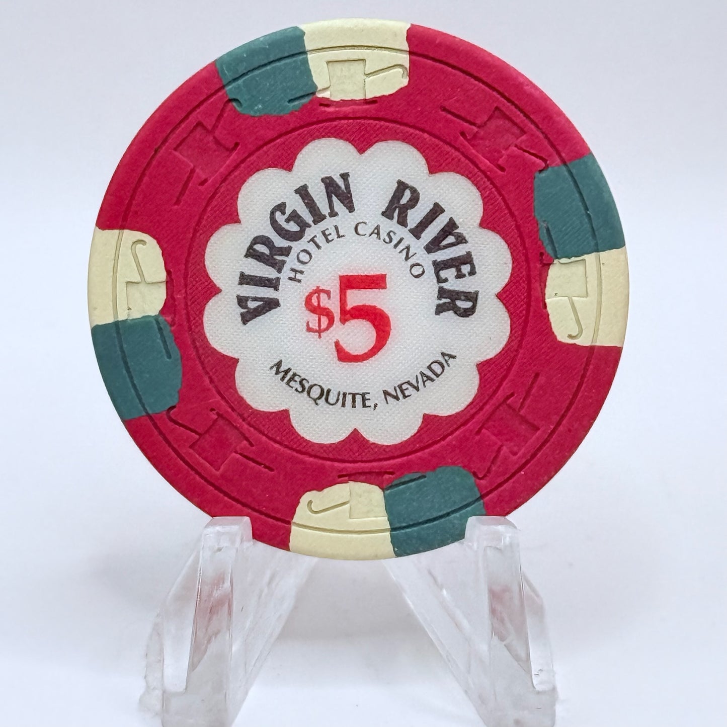 Virgin River Mesquite Nevada 1990 $5 Casino Chip N3395