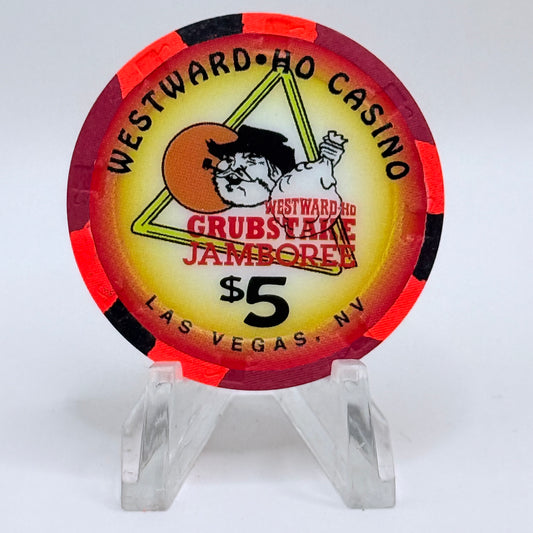 Westward Ho Las Vegas Nevada 1999 'Grubstake, Millennium' LE $5 Casino Chip V6020