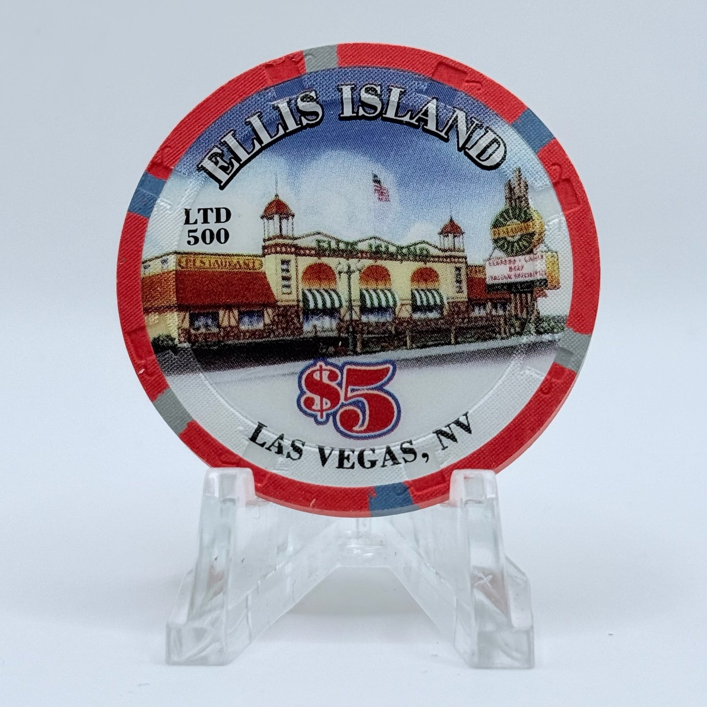 Ellis Island Las Vegas Nevada 2006 'Italian Pride' LE $5 Casino Chip E5468