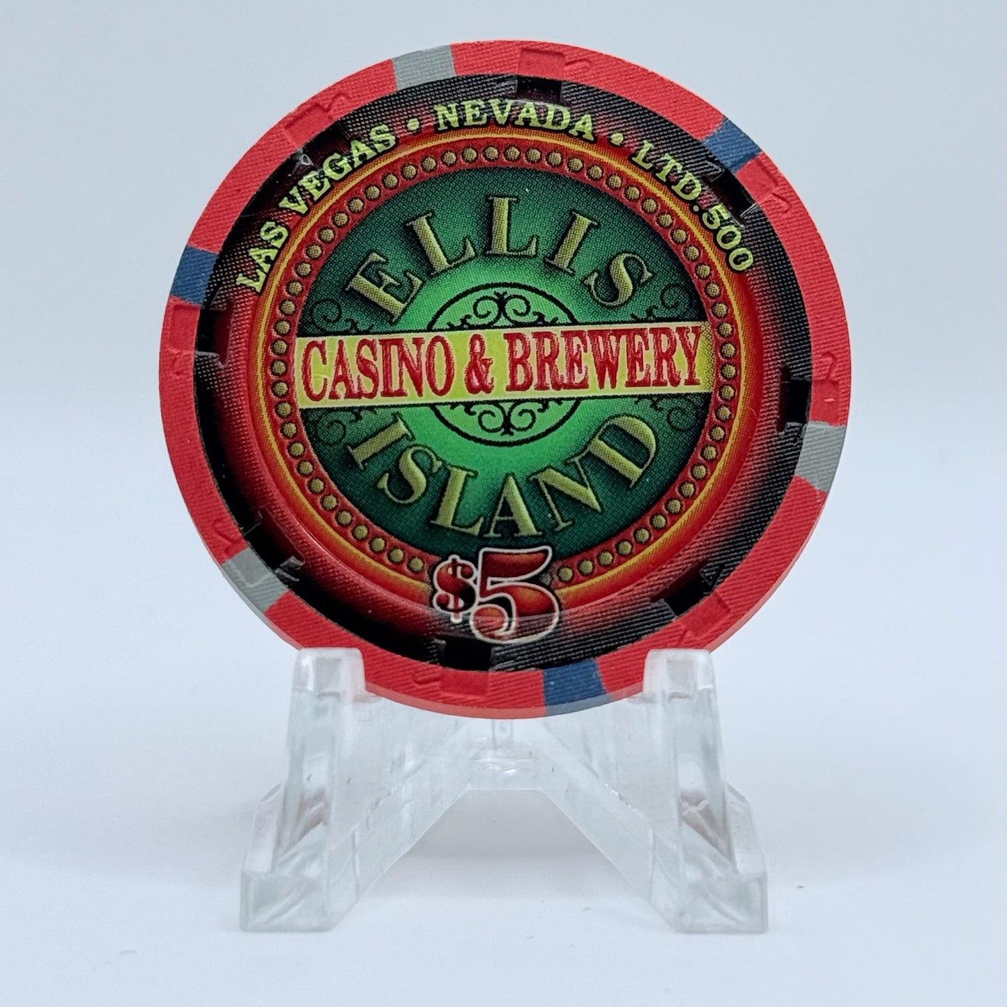 Ellis Island Las Vegas Nevada 2010 LE $5 Casino Chip D0055