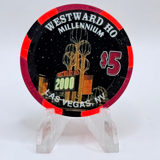 Westward Ho Las Vegas Nevada 1999 'Puttin' On The Ritz, Millennium' LE $5 Casino Chip V6023