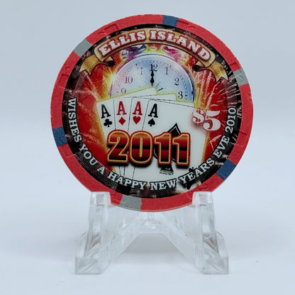 Ellis Island Las Vegas Nevada 2010 LE $5 Casino Chip D0055