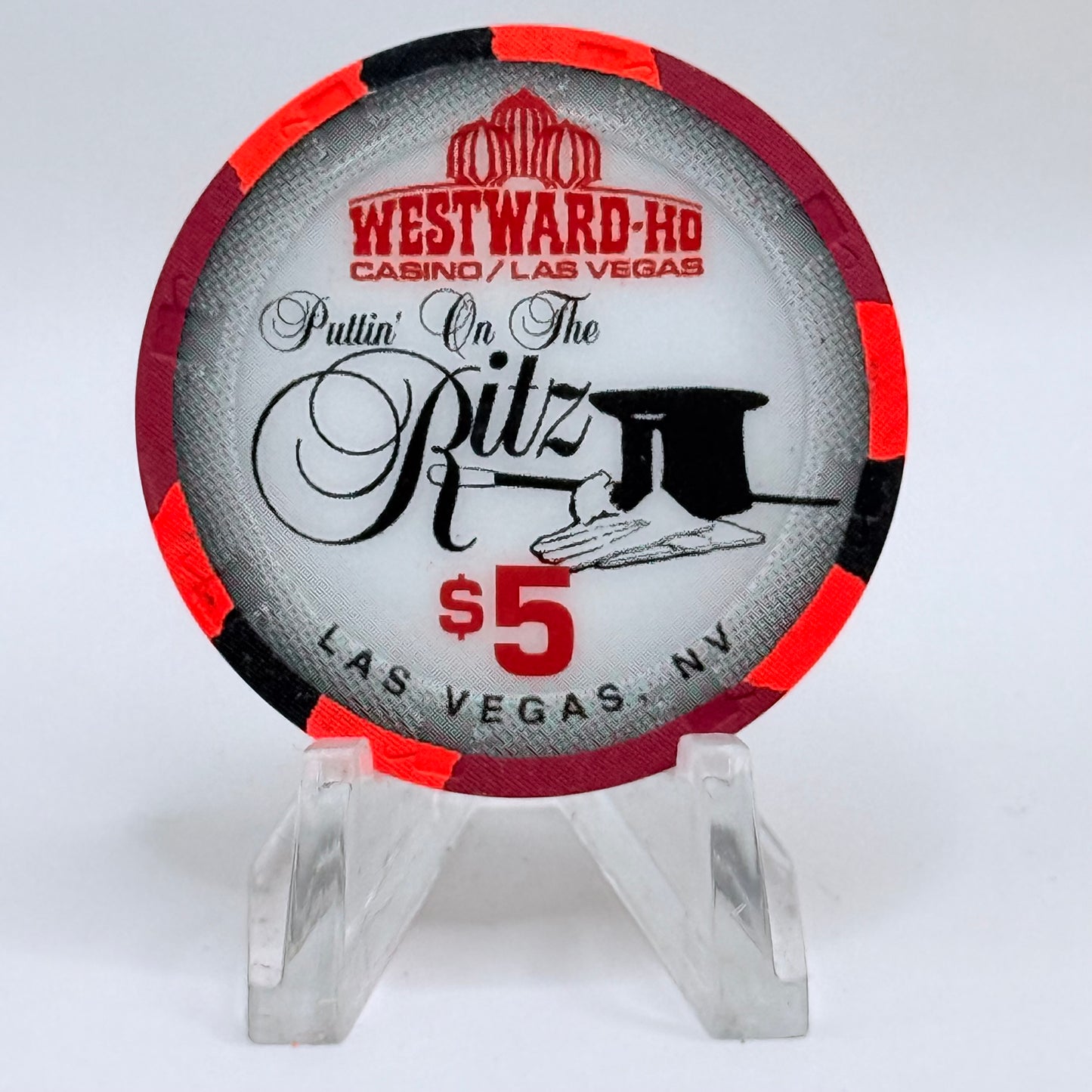 Westward Ho Las Vegas Nevada 1999 'Puttin' On The Ritz, Millennium' LE $5 Casino Chip V6023