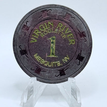Virgin River Mesquite Nevada 1990 Series 1 Roulette Casino Chip E8870