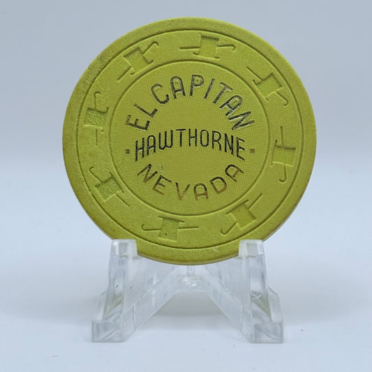 El Capitan Hawthorne Nevada Series 1 Roulette Yellow Casino Chip N8173