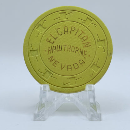 El Capitan Hawthorne Nevada Series 1 Roulette Yellow Casino Chip N8173
