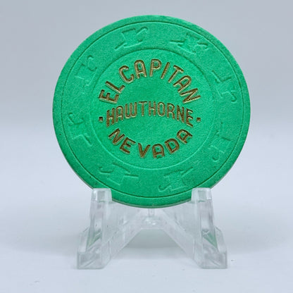 El Capitan Hawthorne Nevada Series 1 Roulette Green Casino Chip N8173
