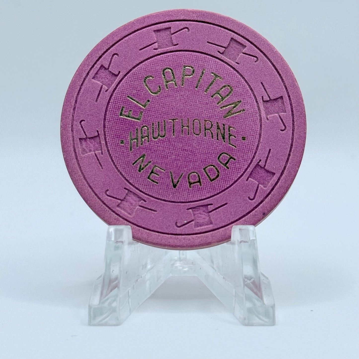 El Capitan Hawthorne Nevada Series 1 Roulette Fuchsia Casino Chip N8173