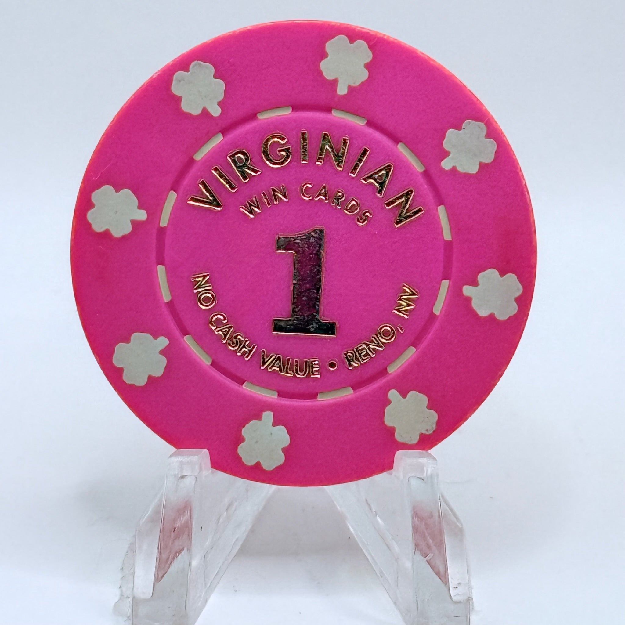 Virginian Reno Nevada 1992 $1 Win Cards Chips N0727 – Dwightful Chips, LLC