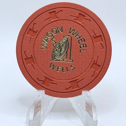 Wagon Wheel (Rod Knight's) Wells Nevada 1955 $1 Casino Chip N3886