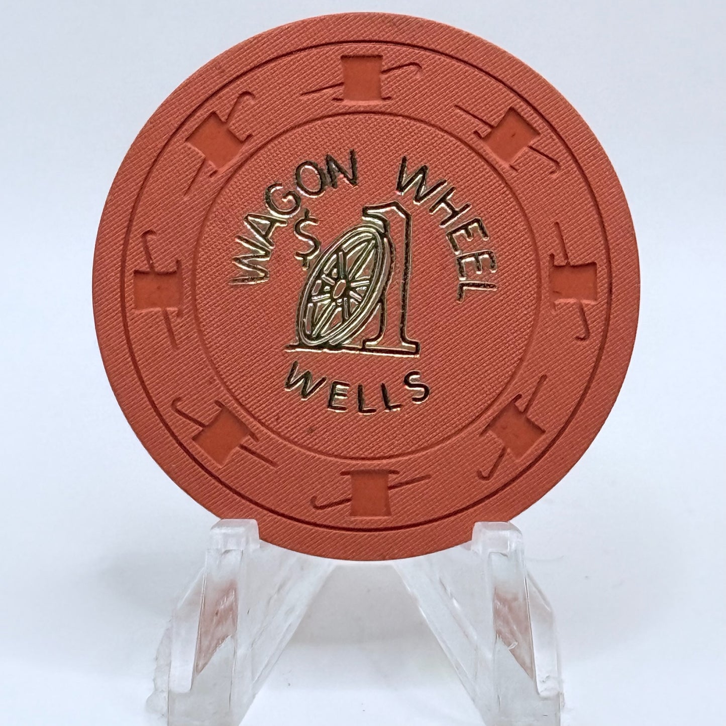 Wagon Wheel (Rod Knight's) Wells Nevada 1955 $1 Casino Chip N3886
