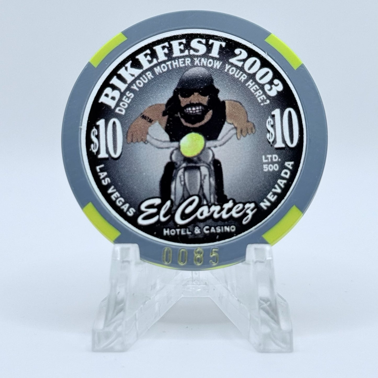 El Cortez Las Vegas Nevada 2003 'Bikefest' LE $10 Casino Chip E0375
