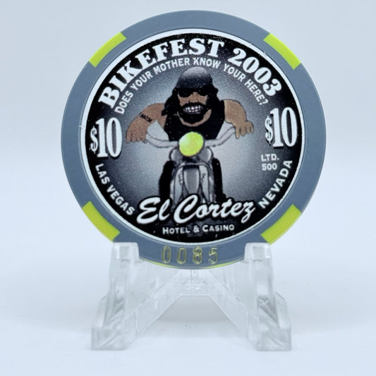 El Cortez Las Vegas Nevada 2003 'Bikefest' LE $10 Casino Chip E0375