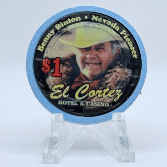 El Cortez Las Vegas Nevada 1995 'Benny Binion' $1 Casino Chip N2882.1