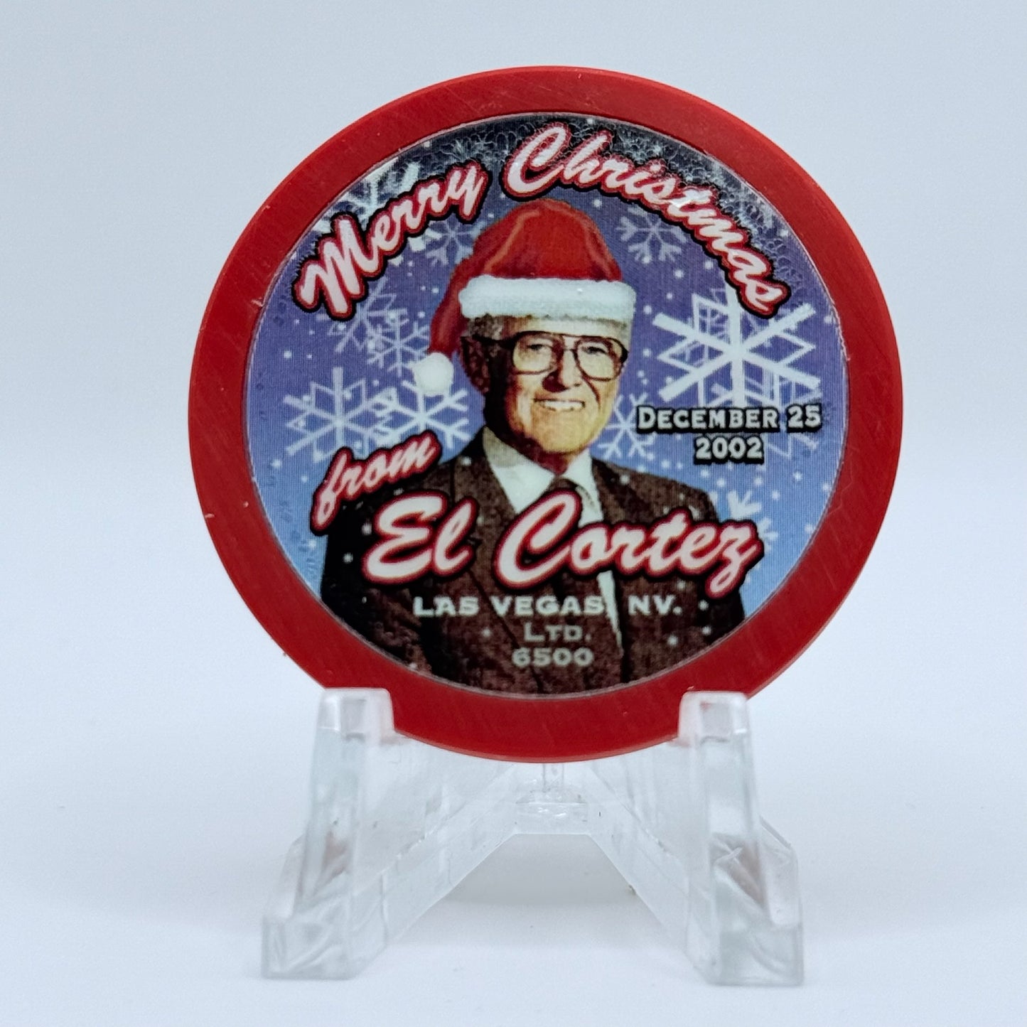 El Cortez Las Vegas Nevada 2002 'Merry Christmas' LE Casino Chip E0366