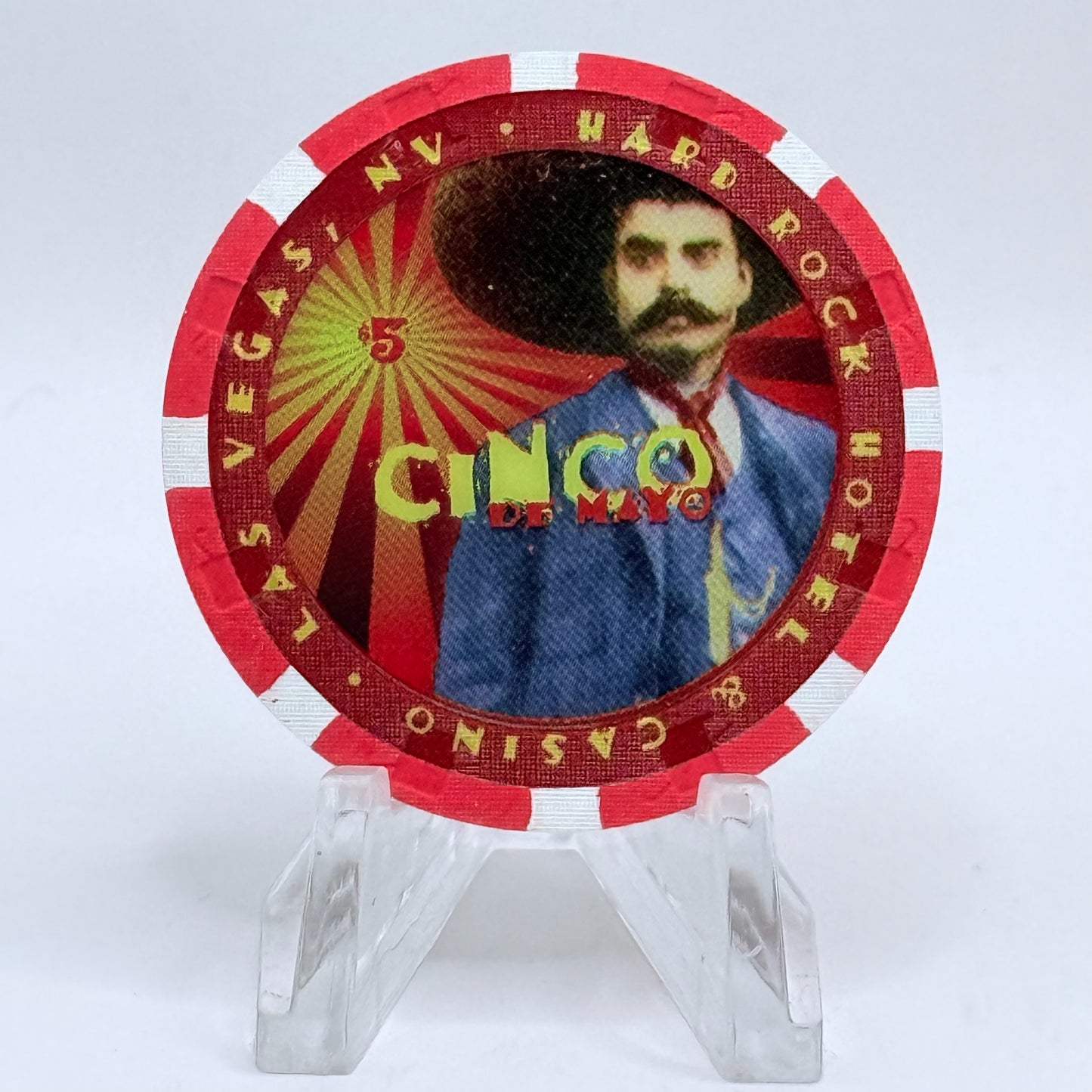 Hard Rock - Las Vegas Nevada 2008 'Cinco De Mayo' LE $5 Casino Chip E7441