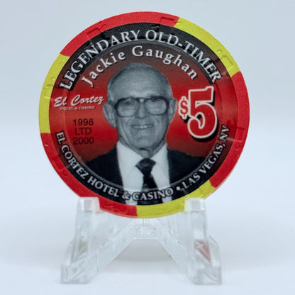 El Cortez Las Vegas Nevada 1998 'Legendary Old-Timer Jackie Gaughan' LE $5 Casino Chip V2357