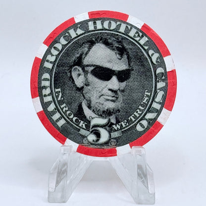 Hard Rock - Las Vegas Nevada 2004 'Shady Abe' $5 Casino Chip E4136