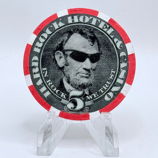 Hard Rock - Las Vegas Nevada 2004 'Shady Abe' $5 Casino Chip E4136