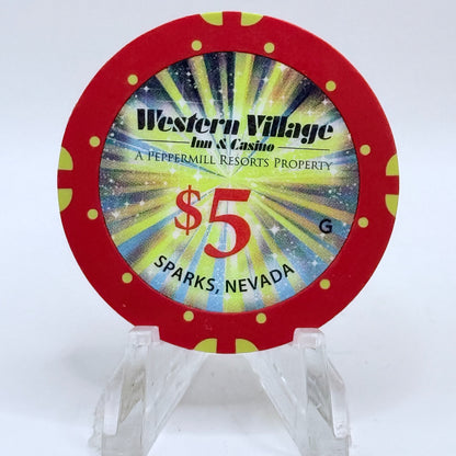 Western Village Sparks Nevada 2011 $5 Casino Chip D0227