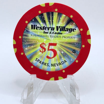 Western Village Sparks Nevada 2011 $5 Casino Chip D0227