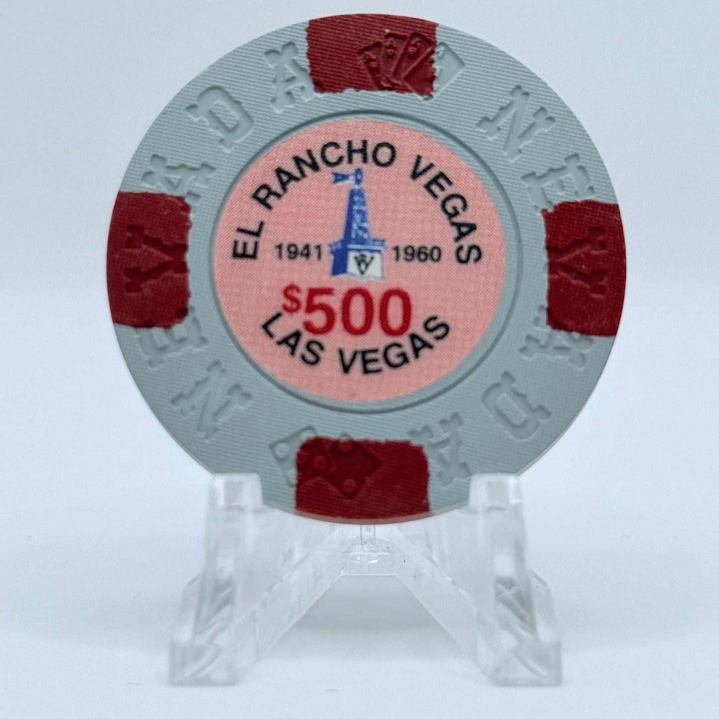 El Rancho Vegas Las Vegas Nevada 1992 LE $500 Imitation Chip N6011