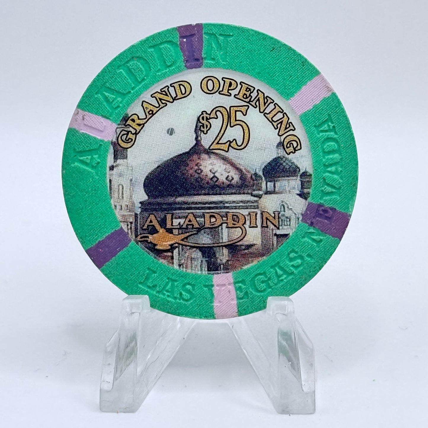 Aladdin Resort & Casino Las Vegas Nevada 2000 'Grand Opening' LE $25 Casino Chip V7146