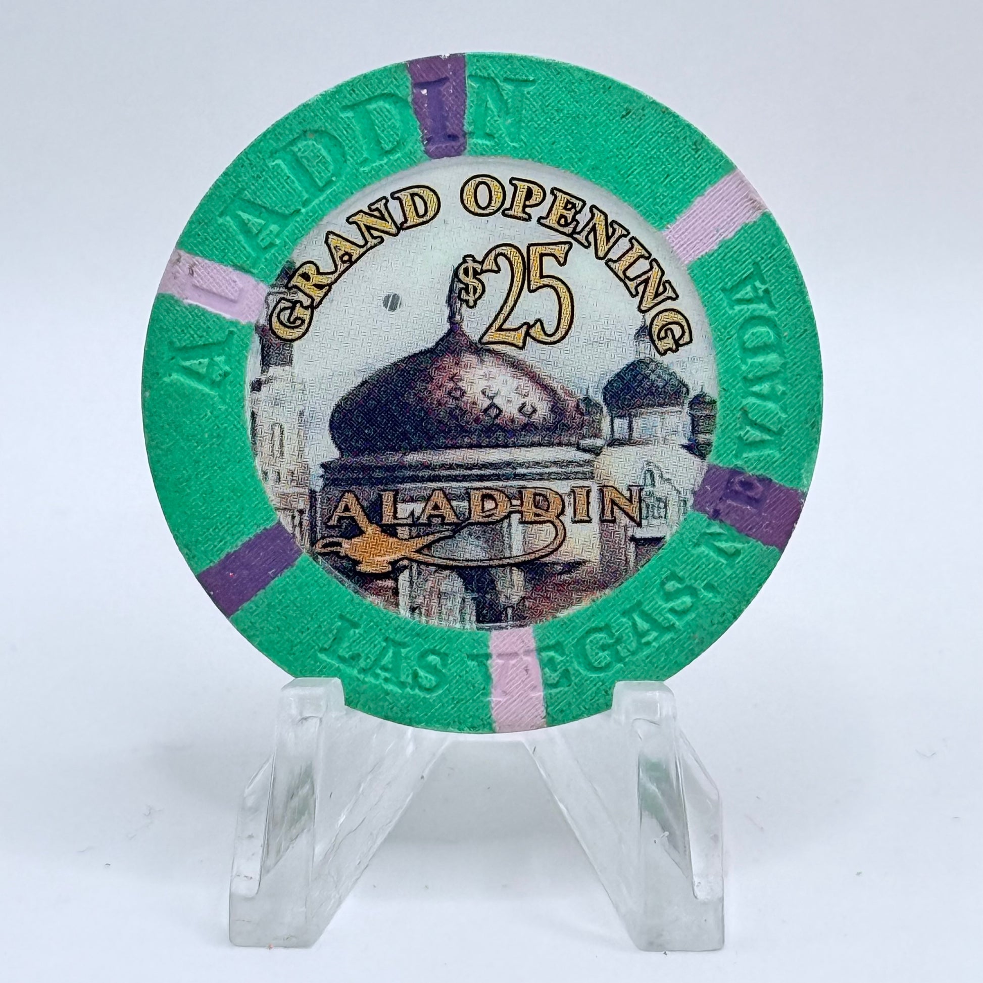 Aladdin Resort & Casino Las Vegas Nevada 2000 'Grand Opening' LE $25 Casino Chip V7146