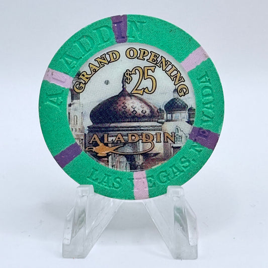 Aladdin Resort & Casino Las Vegas Nevada 2000 'Grand Opening' LE $25 Casino Chip V7146