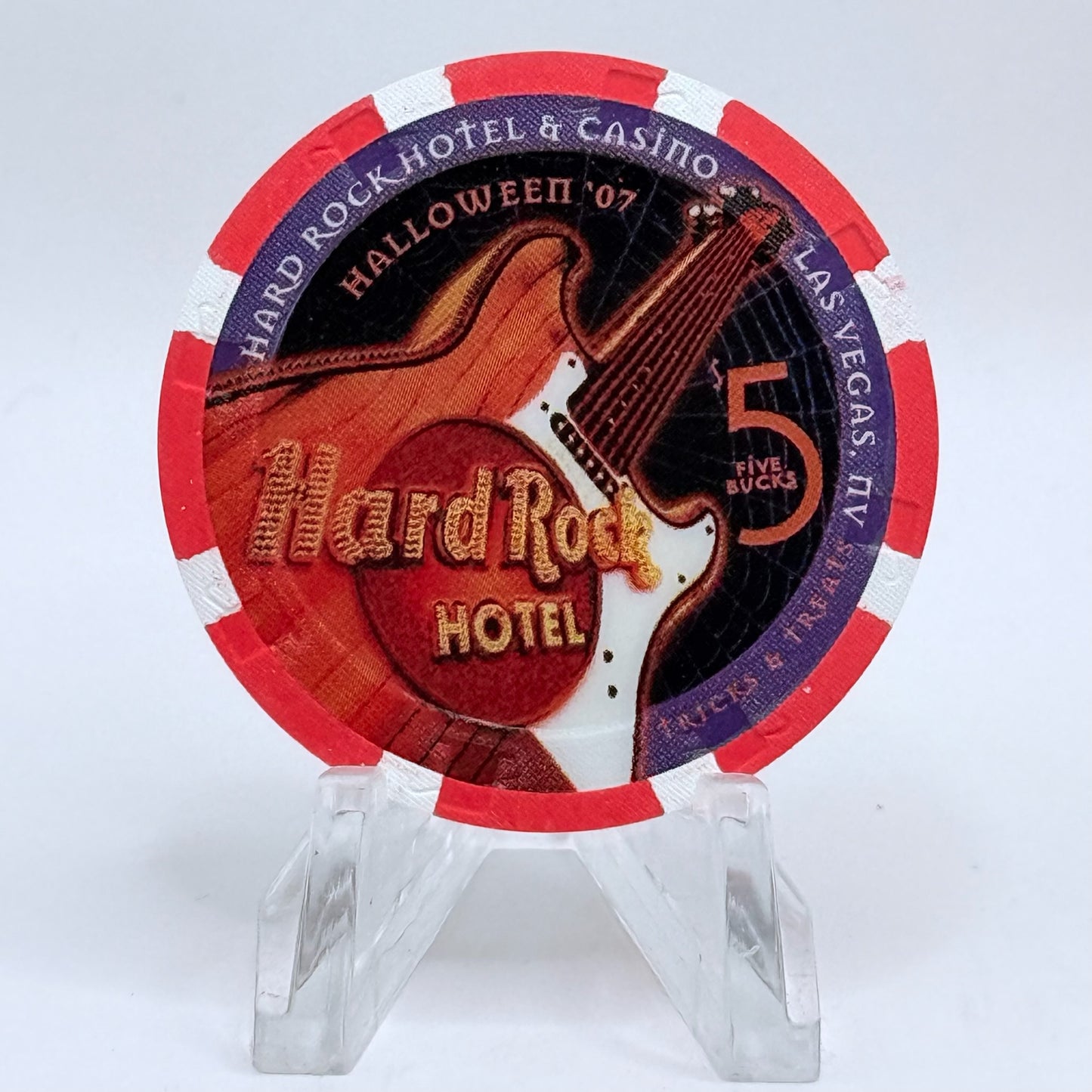 Hard Rock - Las Vegas Nevada 2007 'Halloween' LE $5 Casino Chip E7435